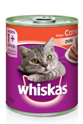 LATA WHISKAS PATÉ CARNE ADULTO 290GR1