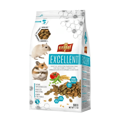 EXCELLENT ALIMENTO HAMSTER Y GERBOS 500GR1