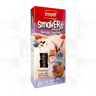 SMAKERS PARA ROEDORES Y CONEJOS FRUTOS DEL BOSQUE VITAPOL 90GR1