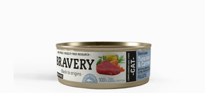 LATA BRAVERY GATO 70GR STERILIZED LOMO DE ATÚN CON ZANAHORIA1