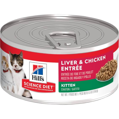 LATA HILL'S SCIENCE DIET GATO KITTEN SABOR HIGADO Y POLLO 156GR1