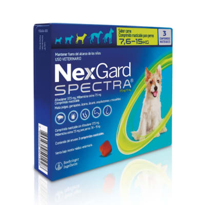 NEXGARD SPECTRA CAJA 3 UNIDADES 7,6 A 15 KG1