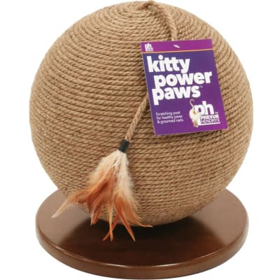 RASGUÑADOR ESFERA C/PLUMAS KITTY POWER PAWS1