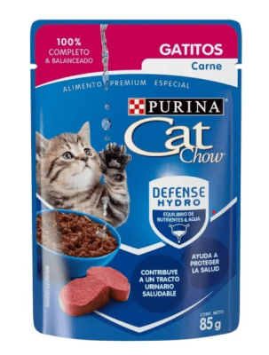 SACHET CAT CHOW GATITOS CARNE 85GR1
