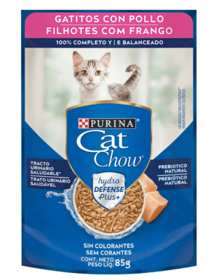 SACHET CAT CHOW GATITOS POLLO 85GR1