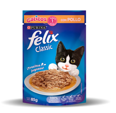SACHET FELIX GATITOS POLLO 85GR1