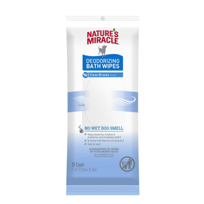 NATURE MIRACLE TOALLITAS DEODORIZING BATH 25 UNIDADES1