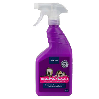 TRAPER INSECTICIDA PARA AMBIENTES DE PULGAS Y GARRAPATAS 500CC1