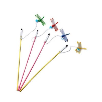 JUGUETE PARA GATOS VARILLA LIBELULA 30CM1