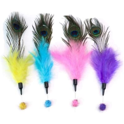 JUGUETE PARA GATOS VARILLA PLUMAS 70CM CON SEGMENTO FLEXIBLE1