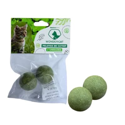 JUGUETE BOLA CATNIP 2 UNIDADES WONDER CAT1