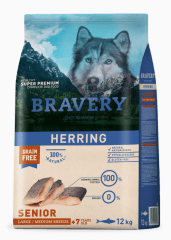 BRAVERY PERRO SENIOR RAZAS MEDIANAS Y GRANDES ARENQUE