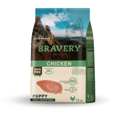 BRAVERY PERRO CACHORRO RAZAS MEDIANAS/GRANDES POLLO 4KG