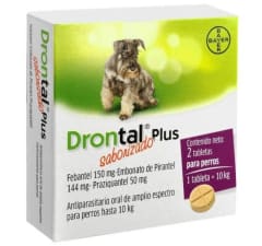 DRONTAL PLUS 10 KG (1 COMPRIMIDO) ANTIPARASITARIO INTERNO PERROS
