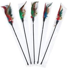 JUGUETE GATO VARITA PLUMA Y CAMPANITA