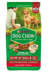 DOG CHOW ADULTO RAZAS MEDIANAS/ GRANDES CARNE Y POLLO