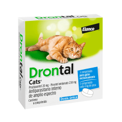 DRONTAL GATOS (1 COMPRIMIDO) ANTIPARASITARIO INTERNO