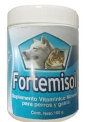 FORTEMISOL VITAMINAS PARA PERRO Y GATOS 100GR