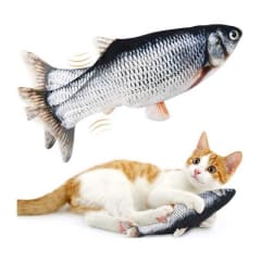 JUGUETE GATO PELUCHE PEZ CATNIP CON MOVIMIENTO