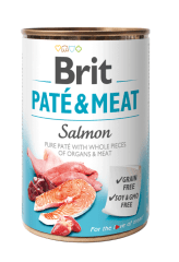 LATA BRIT PATE & MEAT PERRO 400GR SALMON