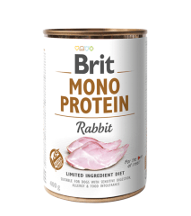 LATA BRIT MONO PROTEIN PERRO 400GR CONEJO