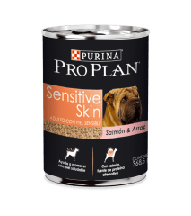 LATA PRO PLAN PERRO ADULTO SENSITIVE SKIN 370GR SALMON Y ARROZ