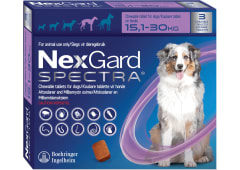 NEXGARD SPECTRA ANTIPARASITARIO INTERNO Y EXTERNO PERROS 15 A 30KG (CAJA 3 TABLETAS)