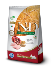 N&D ANCESTRAL GRAIN PERRO ADULTO RAZAS MINIS POLLO Y GRANADA