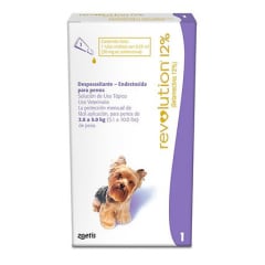 REVOLUTION 12% 2.6-5.0KG PERROS ANTIPARASITARIO INTERNO Y EXTERNO