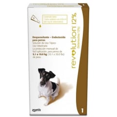REVOLUTION 12% 5-10KG PERROS ANTIPARASITARIO INTERNO Y EXTERNO