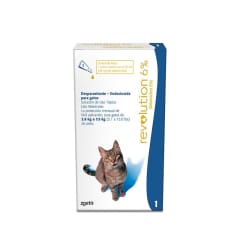 REVOLUTION 6% GATOS 2,6 A 7,5 KG ANTIPARASITARIO INTERNO Y EXTERNO