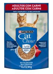 SACHET CAT CHOW ADULTO CARNE 85GR