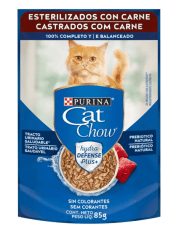 SACHET CAT CHOW ADULTO ESTERILIZADO CARNE 85GR