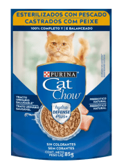 SACHET CAT CHOW ADULTO ESTERILIZADO PESCADO 85GR
