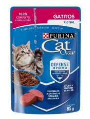 SACHET CAT CHOW GATITOS CARNE 85GR