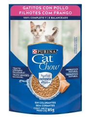 SACHET CAT CHOW GATITOS POLLO 85GR