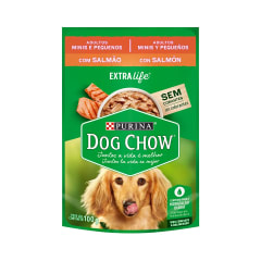 SACHET DOG CHOW ADULTO MINI Y PEQUEÑO SALMON 100GR