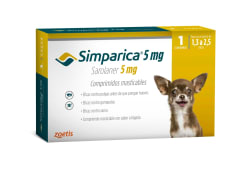 SIMPARICA 5MG 1.3 A 2.5 KG ANTIPARASITARIO EXTERNO PERROS 1COMPRIMIDO