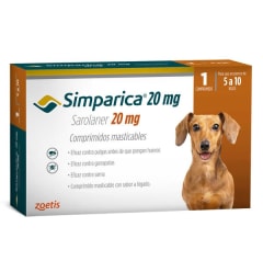 SIMPARICA 20MG 5 A 10 KG ANTIPARASITARIO EXTERNO PERROS 1COMPRIMIDO