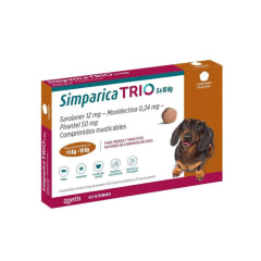 SIMPARICA TRIO 5 A 10 KG ANTIPARASITARIO PERROS 1COMPRIMIDO