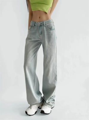 Jeans Wide leg Flaviana Azul1