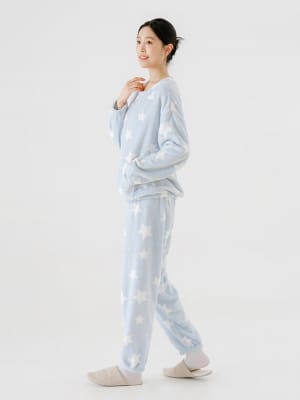 Pijama Polar Mujer Celeste Rina1