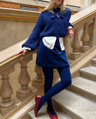 Medias Panty Polar  Azul Osuro1