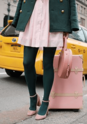 Medias Panty Polar  Azul Oscuro Verde Oscuro1