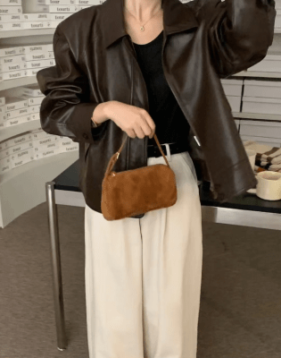 Chaqueta Franchesca Cuerina Marron2