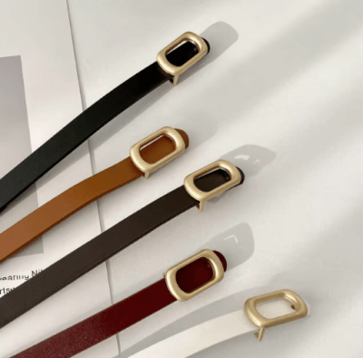 Cinturones Simples Vintage Marron1