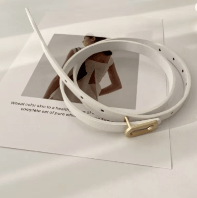 Cinturones Simples Vintage Blanco1