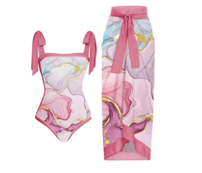 Traje De Baño Entero Aurora Rosa1