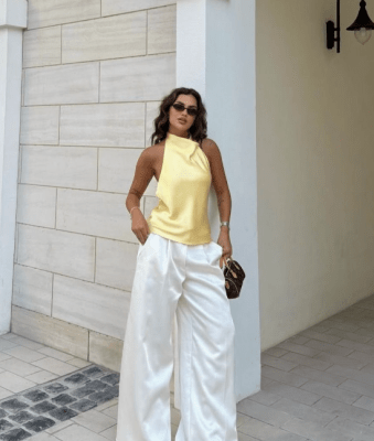 Top Halter Satinado Emilia Mantecado1