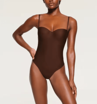 Body de Satén Georgina  Marron1